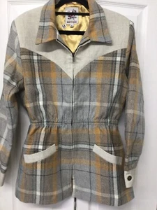 Chaqueta de esquí estilo vintage para dama de los años 50, yugo, mezcla de lana, cremallera, Rockabilly, XXL18-20 - Imagen 1 de 10