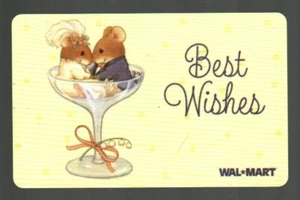 WALMART Best Wishes, Bride and Groom Mice ( 2004 ) Gift Card ( $0 ) - Picture 1 of 1