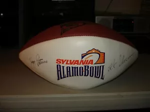 Joe Paterno / R.C. Slocum 1999 Sylvania Alamo Bowl Signed Football Penn State - Picture 1 of 9