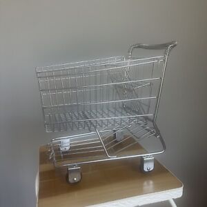 MINI SHOPPING CART REPLICA KITCHEN COLLECTION STAINLESS STEEL CART 11 X 11 X 7.5