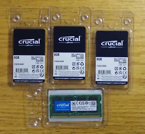 NEW - 32GB 4x8GB Crucial CT8G3S160BM PC3-12800 Laptop Memory - Picture 1 of 1