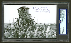 Guy Prestia Signed Photo (PSA) World War 2 Veteran Dachau Concentration Camp - Picture 1 of 2