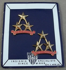 Dominican Republic Colonel Officer Large Rank Insignia Used 1982-1986 Only - Foto 1 di 2