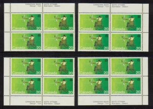 1976 Canada SC# 694 Handicapped Olympics.Set of 4 Plate Blocks M-NH Lot# 2677 - Picture 1 of 1