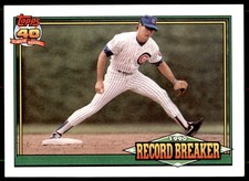 1991 Topps Record Breaker Ryne Sandberg Chicago Cubs #7