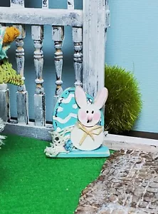 Miniatura casa delle bambole mobili giardino coniglietto di Pasqua - Foto 1 di 4