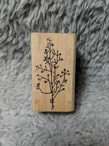 Annette Allen Watkins woodmounted ripper stamp Small Winter Berry Tree - Picture 1 of 5