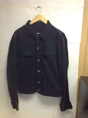 Dolce&Gabbana D&G Azul Oscuro Hombres Jeans Chaqueta Denim con Cremalleras, Mediana  Foto 1 de 4