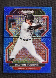 2022 Prizm Draft Picks Baseball Base Blue Mojo #PDP40 Dalton Rushing