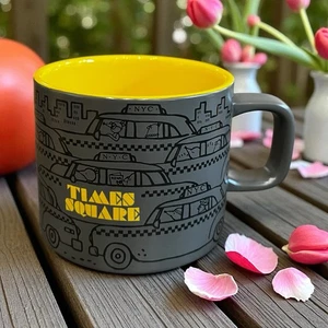 Starbucks New York City Times Square Mug Gray Yellow Taxi Cabs 12oz - Bild 1 von 6