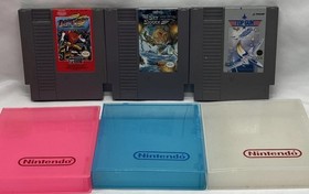 Nintendo NES Games Lot with Cases Top Gun Dash Galaxy Sky Shark Tested
