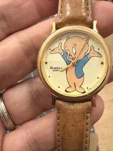 Seltene Porky Pig 1990 Armitron Uhr Wild Tie neue Batterie Looney Toons Warner Bros - Bild 1 von 13