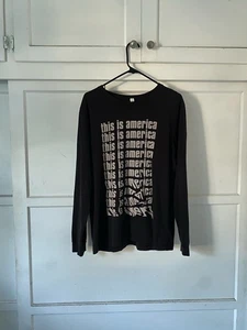 Childish Gambino This is America Tour Double-Sided Long Sleeve T-Shirt Sz S - Picture 1 of 5