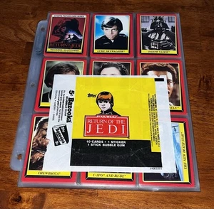1983 STAR WARS RETURN OF THE JEDI SERIES 1 COMPLETE 132 CARD + 33 STICKERS SET - Picture 1 of 22