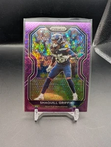 2020 Panini Prizm Shaquill Griffin No Huddle Purple Disco SP # /35 Seahawks - Picture 1 of 2