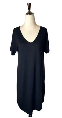 Vestido vaquero Rag & Bone para mujer pequeño negro manga corta cuello en V camiseta mini gótico Foto 1 de 4