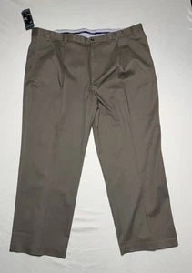 Pantalones chinos plisados grandes y altos Savane 50x30 calce recto elásticos - Imagen 1 de 6