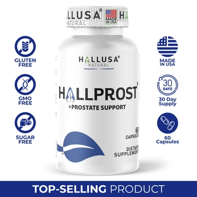 HALLPROST - Prostatitis - Apoyo para la próstata - Próstata inflamada - 60 cápsulas Foto 1 de 4