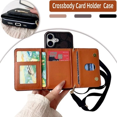 Funda Bandolera Portatarjetas Teléfono Para Samsung Galaxy S25 Ultra S24 S23 S22+ Foto 1 de 4