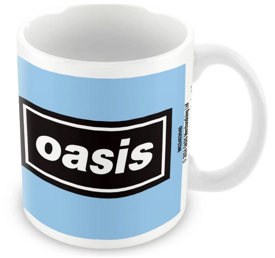 PYRAMID MUG Boxed Ceramic - MUSIC - Oasis, Logo Blue