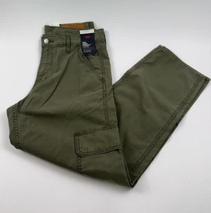 Levi's 568 lockere gerade Reißverschluss Hosenschlitz Cargo Twill für Herren 29 x 30 grün neu mit Etikett - Bild 1 von 16