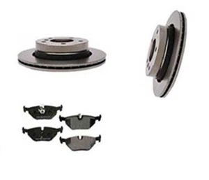 Fits For 99 00 BMW 323i (2) Rear VENTED Brake Rotors & Metallic Rear Pads - Picture 1 of 6