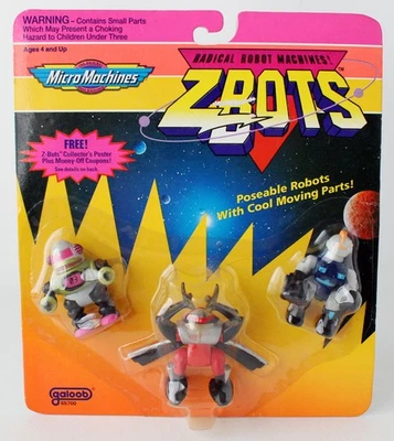 RARE VINTAGE 1993 MICRO MACHINES ZBOTS DRAXON FUSOR PROTON GALOOB NEW SEALED ! - Image 1 of 4