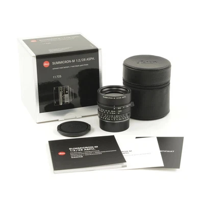LEICA 28MM F2 SUMICRON-M PINTURA NEGRA MATE + CAJA 11725 #3970 Foto 1 de 4