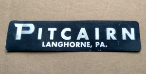 VINTAGE PITCAIRN OLDSMOBILE LANGHORNE PA METAL CAR DEALER NAME EMBLEM BADGE - Picture 1 of 3