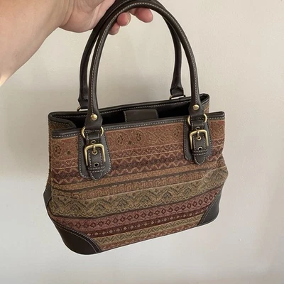 Bolso Relic by Fossil Cartera Lona Retazos Tapiz Boho Asas del Suroeste Foto 1 de 4