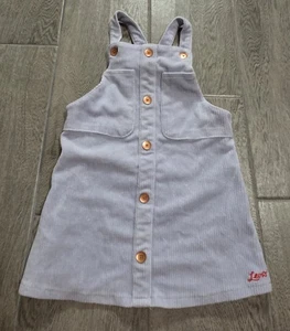 Levi’s Toddler Girl Light Blue Velour Corduroy Overall Jumper Dress 4T EUC - Picture 1 of 3