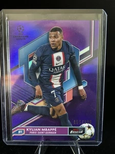 2022-23 Topps Finest UEFA Club Competitions - Kylian Mbappe #1 Purple Refractor - Picture 1 of 1