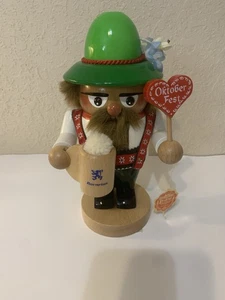 Steinbach Chubby Troll Oktoberfest Nutcracker with Beer - Picture 1 of 6