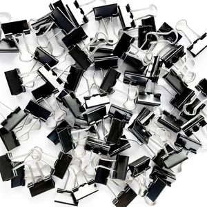 96 Pack (19Mm) Mini Binder Clips 3/4-Inch Small Black Paper Clamps for Office Su - Picture 1 of 12