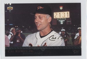 1996 Upper Deck The Ripken Collection Jumbo Gold Signature Cal Ripken Jr #1 HOF