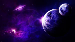 Space Travel Universe Galaxy Star Sky Planets Futuristic-17"x22" Art Print-00022 - Picture 1 of 1
