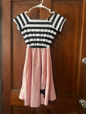Sock hop 50's Poodle Skirt Fancy Dress Up Kids Costume - Image 1 of 2