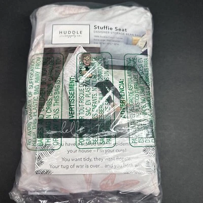 Premium Stuffed Animal Storage Bean Bag Kids Adult Washable Cover Pink Unicorn - Image 1 of 4