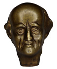 Figurka w kształcie męskiej twarzy wiktoriańska ręcznie robiona mosiądz przycisk do papieru dekoracja stołu posąg