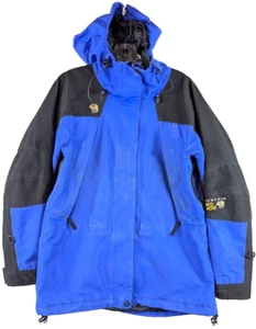 MOUNTAIN HARDWEAR Parka Jacket Womens Ski Snowboarding Blue Black Gore-Tex Sz 8 - Picture 1 of 16
