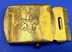 Boy Scouts of America Uniforme BSA Tono Dorado Vintage Hebilla de Cinturón de Trinquete - Imagen 1 de 15