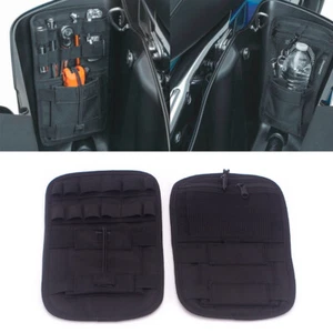 Bolsa organizadora de almacenamiento de alforja negra para Harley Touring bolsa dura 1980-2019 - Imagen 1 de 8