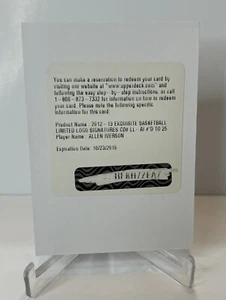 ALLEN IVERSON 2012 UD EXQUISITE LIMITED LOGOS PATCH AUTO /25 REDEMPTION USED/EXP - Picture 1 of 2