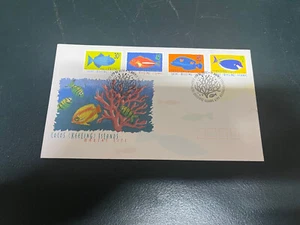 (714) 3-4-2025 - Australian Cocos Island FDC cover - Marine Life (fish) 1996 - Picture 1 of 2
