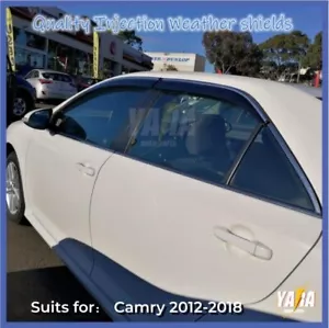 Weather Shields Weathershields with Chrome trims suitable for Camry 2012-2018 - Picture 1 of 12