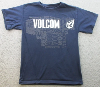 Volcom Shirt Men's Small Blue Short Sleeve Basic Tee Logo Graphic Spellout - Image 1 of 4