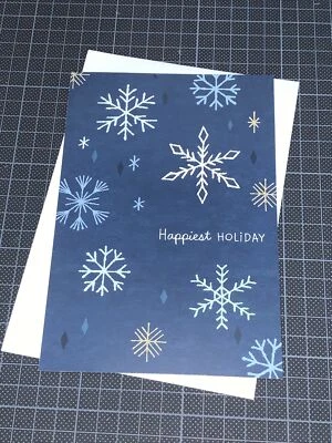 Рождественская открытка Hallmark: Blue Snowflake Happiest Holiday To The One And Only You - Изображение 1 из 4