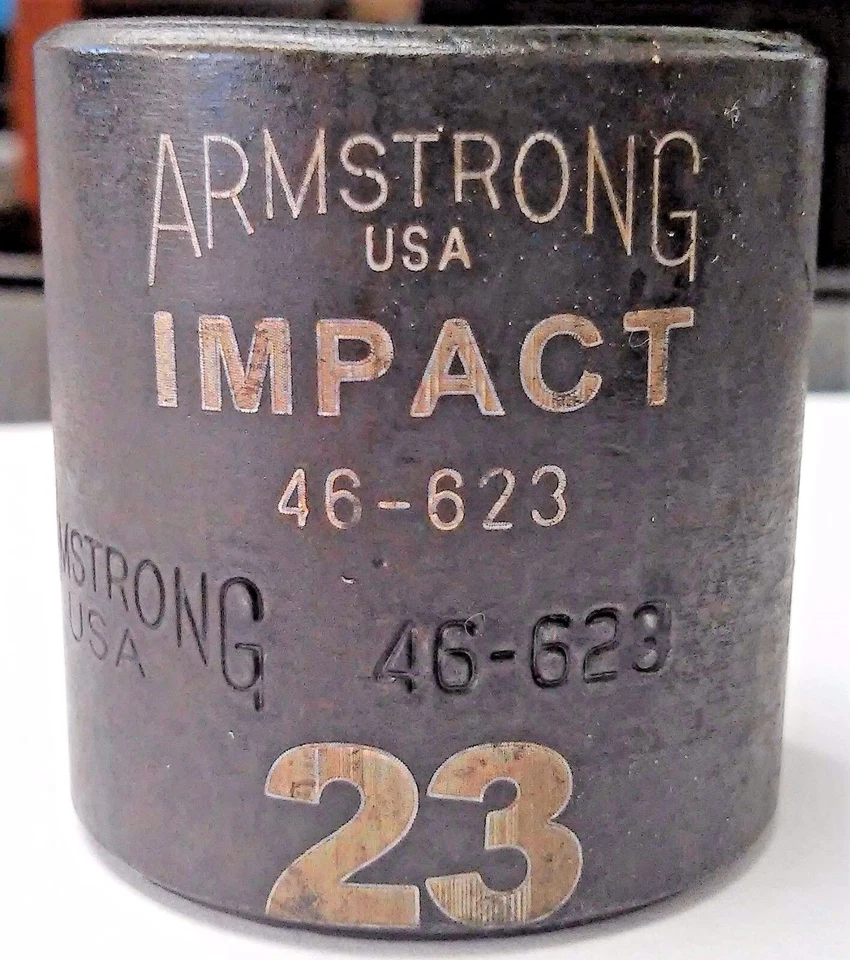 Armstrong 46-623 3/8" Drive 23mm 6 Point Impact Socket USA - Image 1 of 1