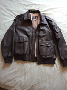 Leather jacket mens Size 44 Regular. Royal Air Force Tornado 25 Squadron - Picture 1 of 7