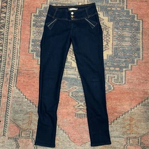 Retro Watch L.A. Juniors Navy Skinny Low Rise High Waist Denim Jeans Size 5 - Picture 1 of 9